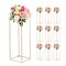Gold Metal Rectangular Cube Floral Stand 10PCS with Optional Shelves